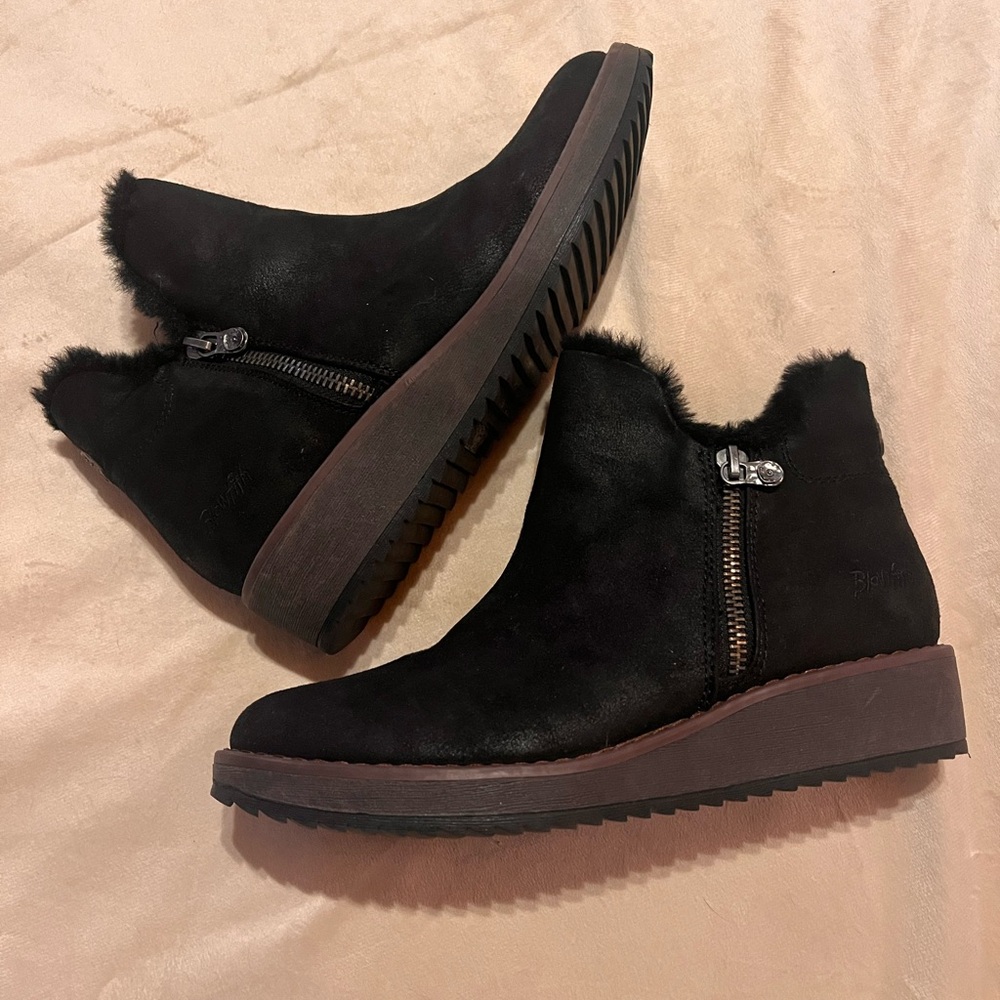 Blowfish Black Ankle Boots with Zipper